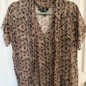 Etcetera Snake Print Silk Blouse 8